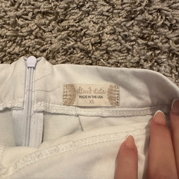 Altar'd State White Skorts with Frayed Hem - Picture 2 of 3